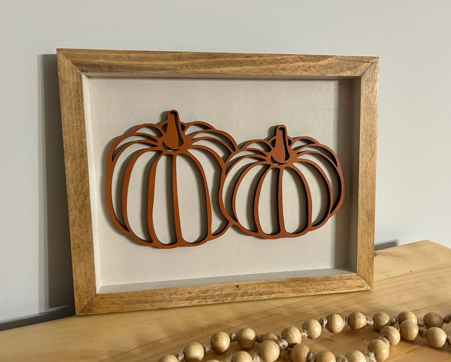 Large Double Pumpkin Sign