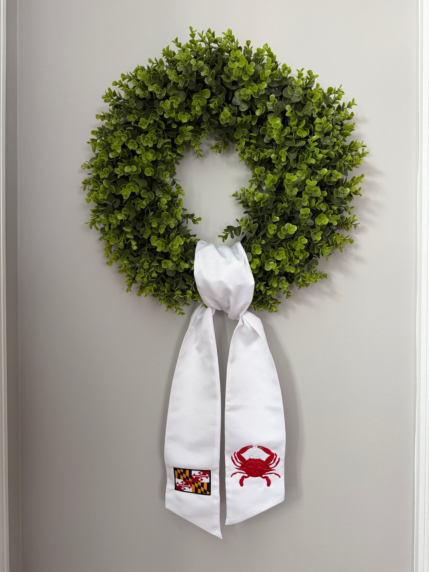 Embroidered Wreath Sash
