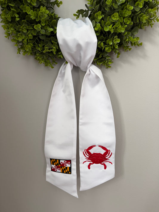 Embroidered Wreath Sash