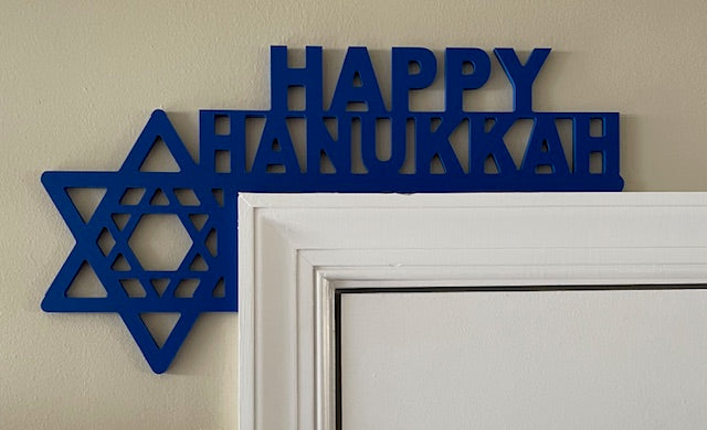 Happy Hanukkah Door and Window Corner