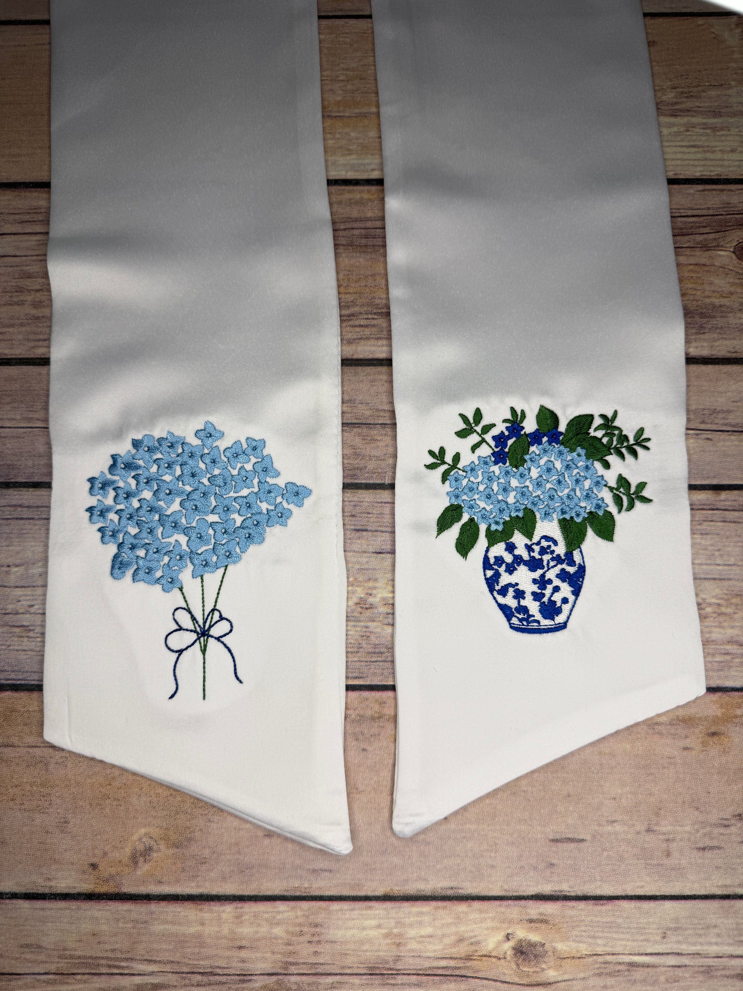 Embroidered Wreath Sash