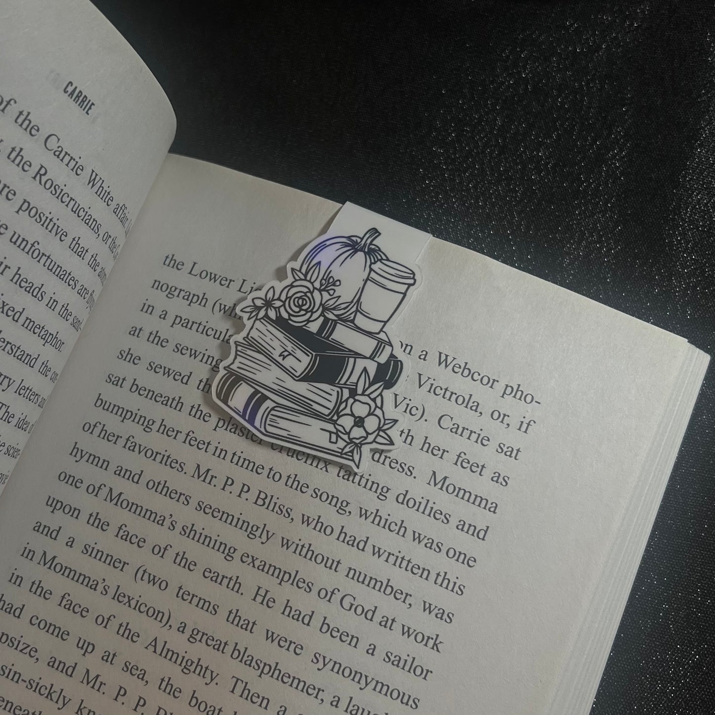 Pumpkin Book Stack Bookmark
