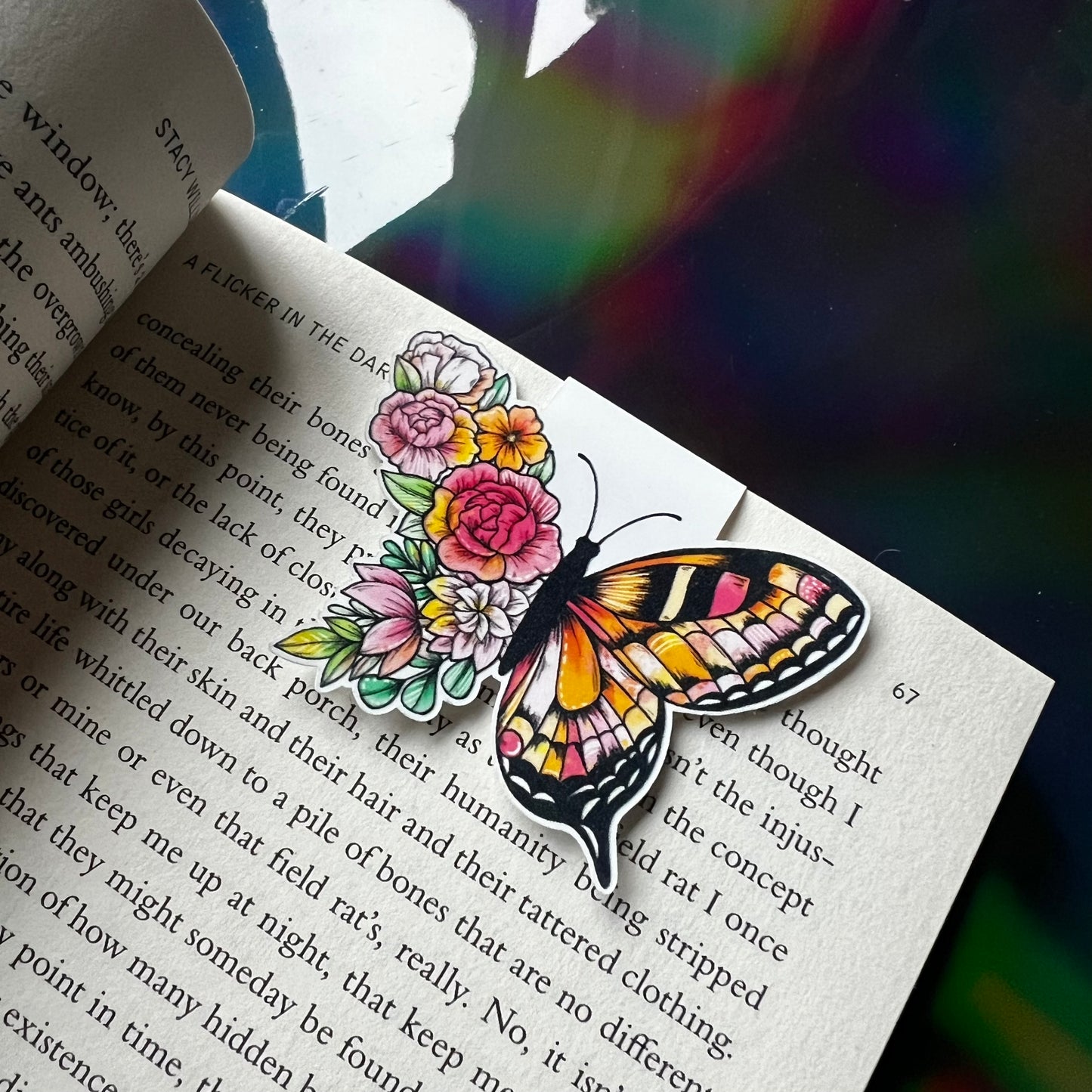 Floral Butterfly Bookmark