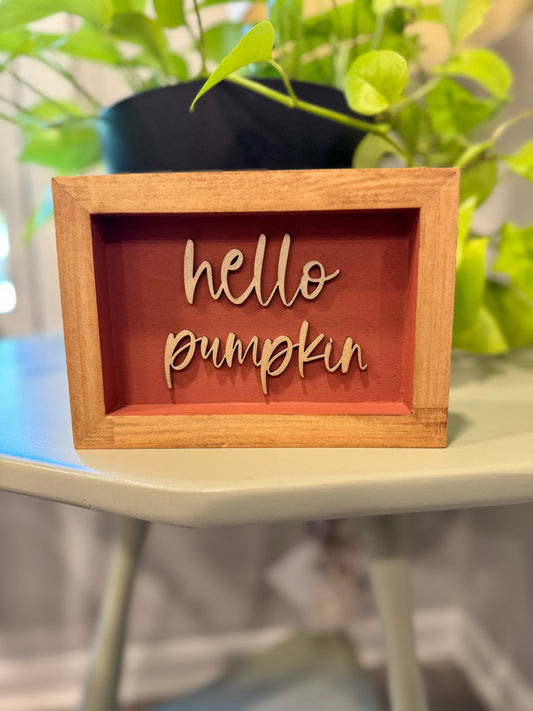 5x7 Hello Pumpkin Sign