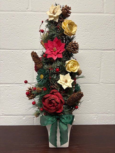 Holiday Wood Flower Tree