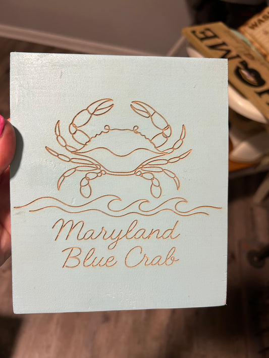 MD Blue Crab 6x6 sign