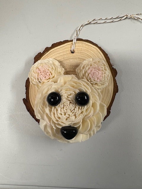 Wood Flower Ornament