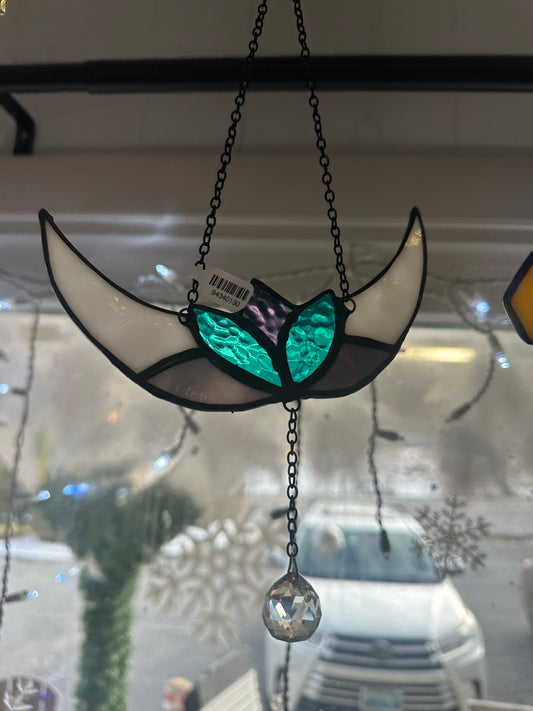 Moon with lotus flower