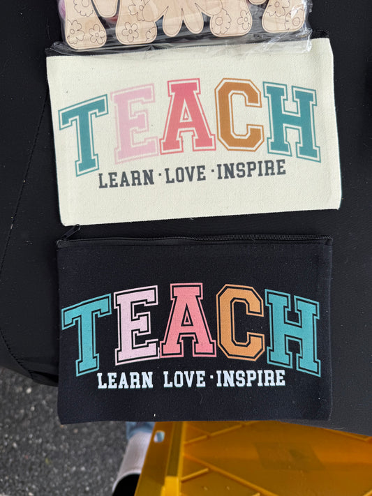 Teacher zipper pouches