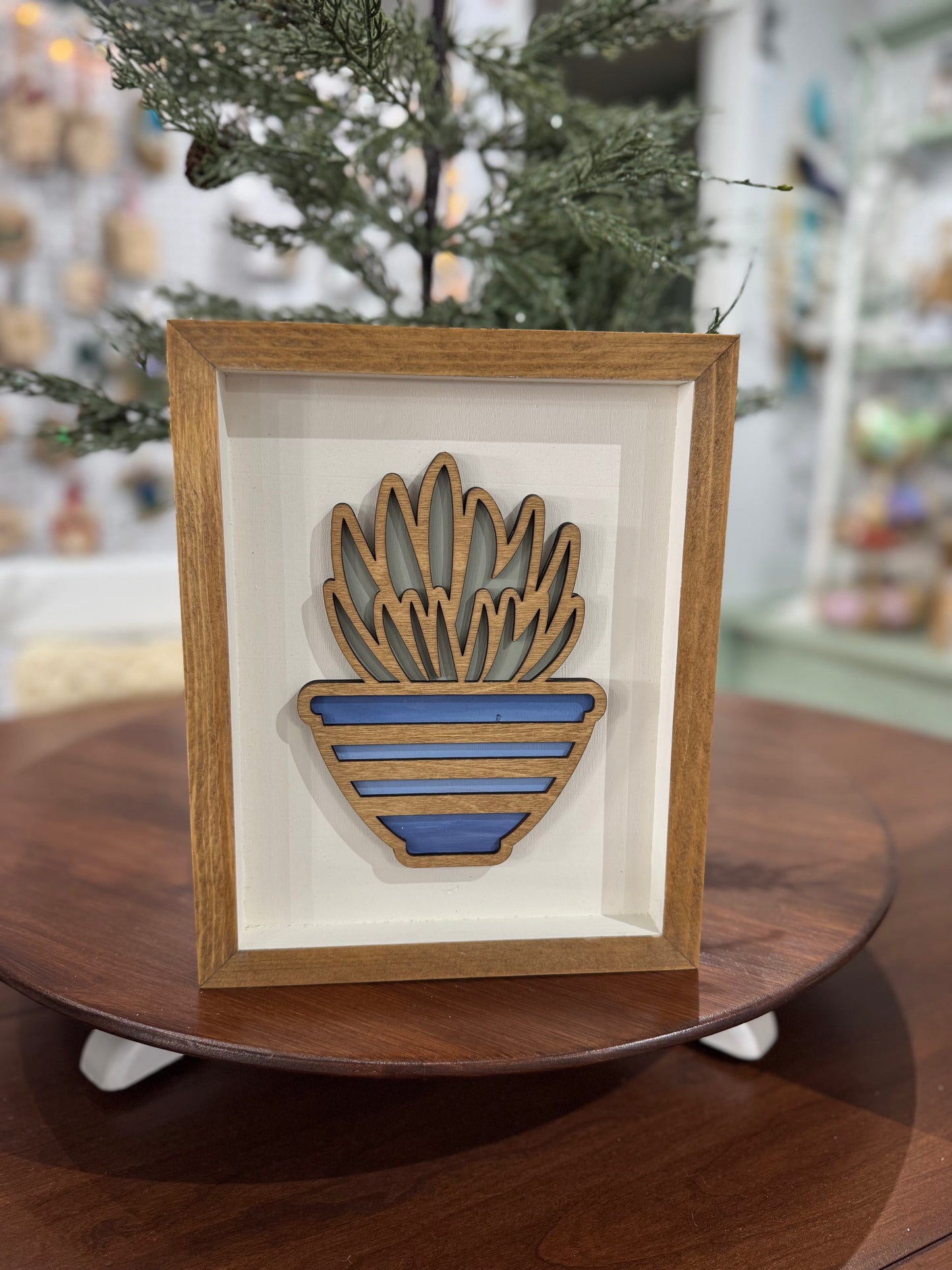 Wooden Succulent Sign