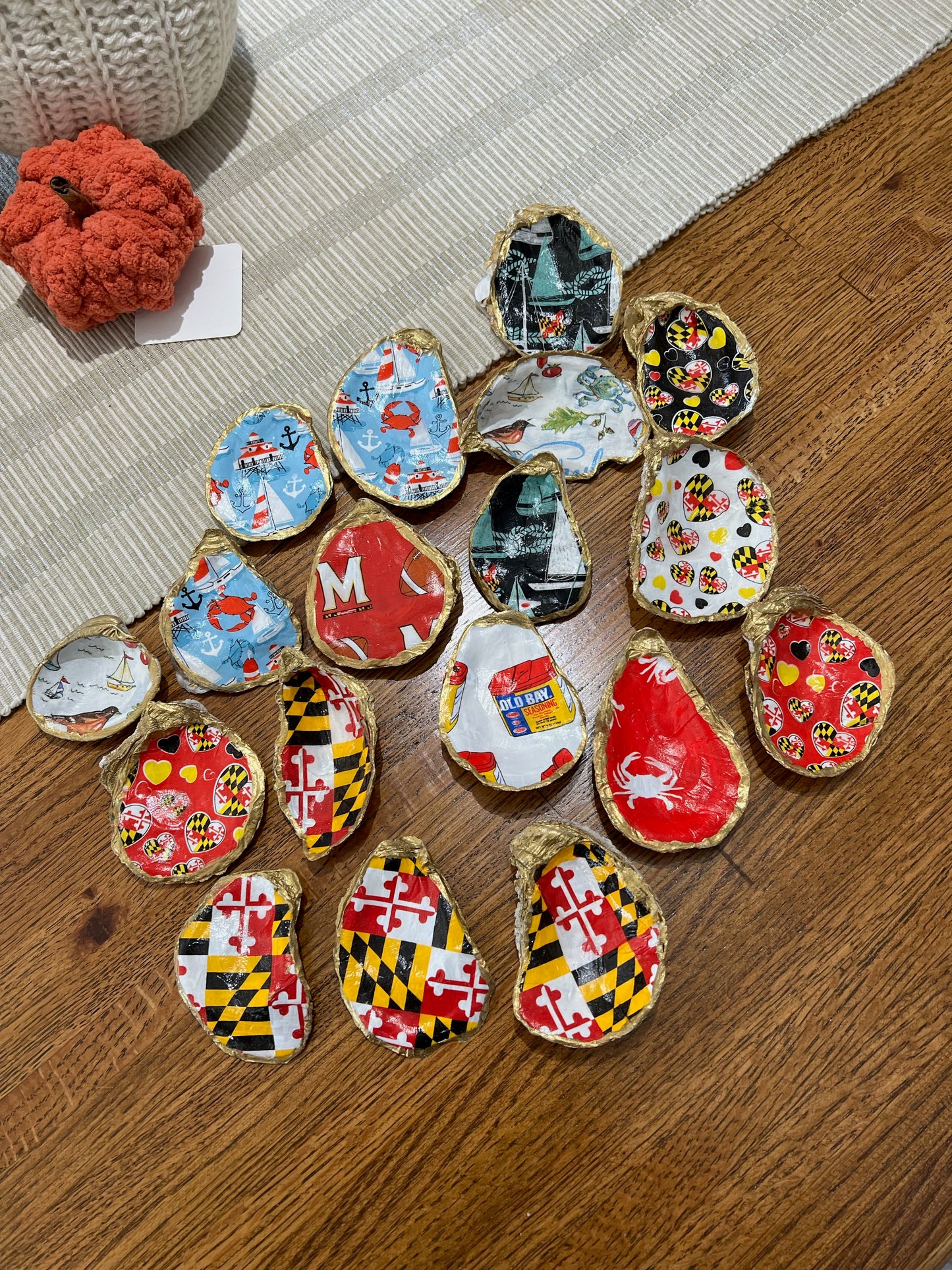 Maryland Themed Oyster Shells