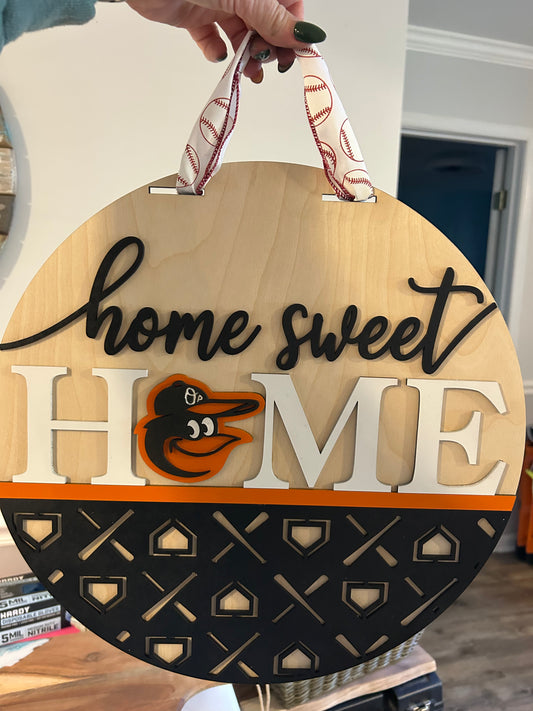 O's Home sweet home door sign