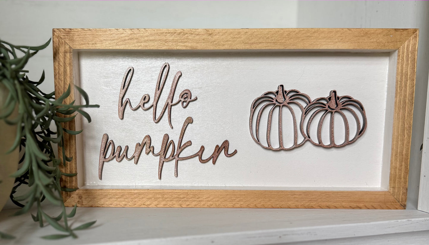 6x12 Hello Pumpkin Sign