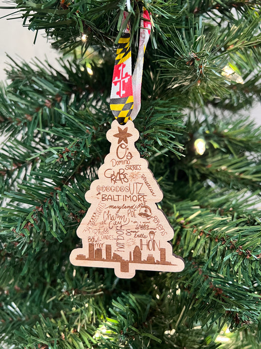 Baltimore tree ornament