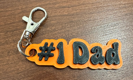 #1 Dad Keychain