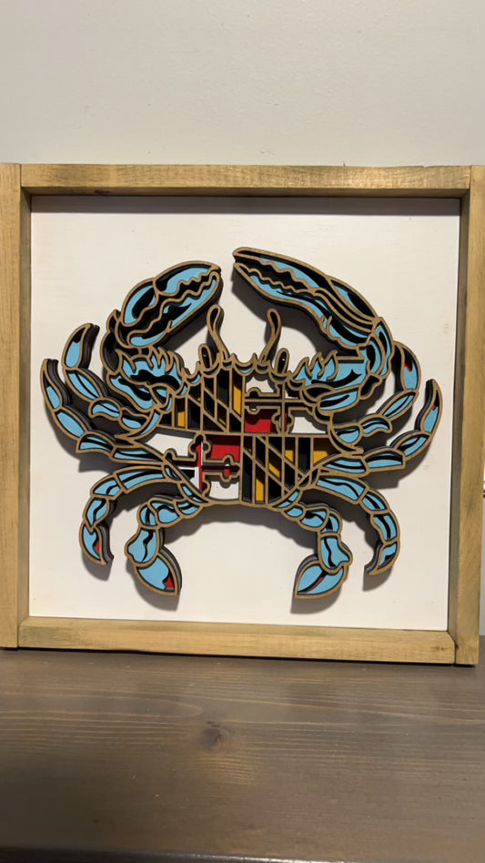Layered Crab Sign