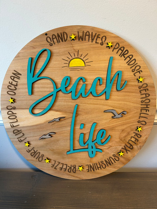 Beach Life Sign
