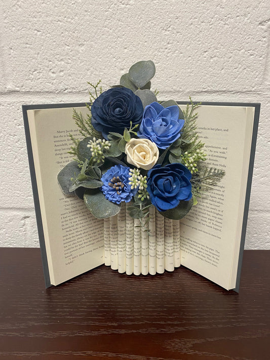 Winter Book Floral- Blues (Gray Book)