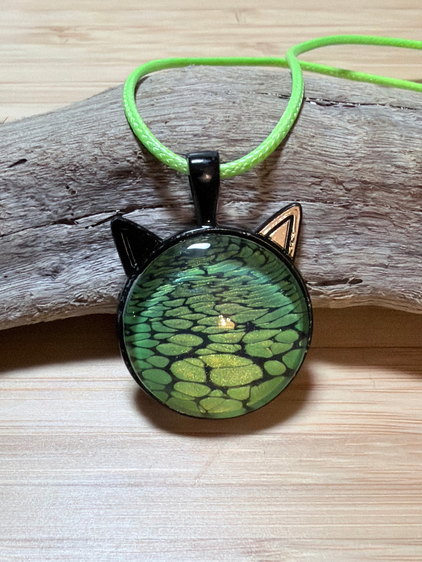 Cat Fluid Art Necklace