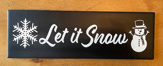 Let It Snow Tile w/easel
