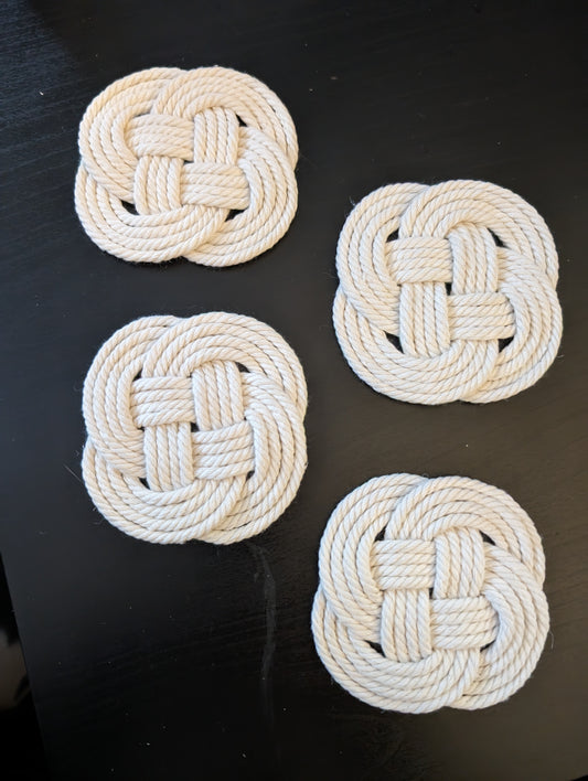 Macrame Turkish Knot Coasters - Set of 2