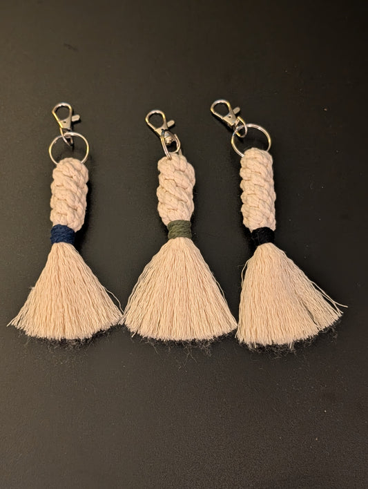 Macrame Spiral Key Chain