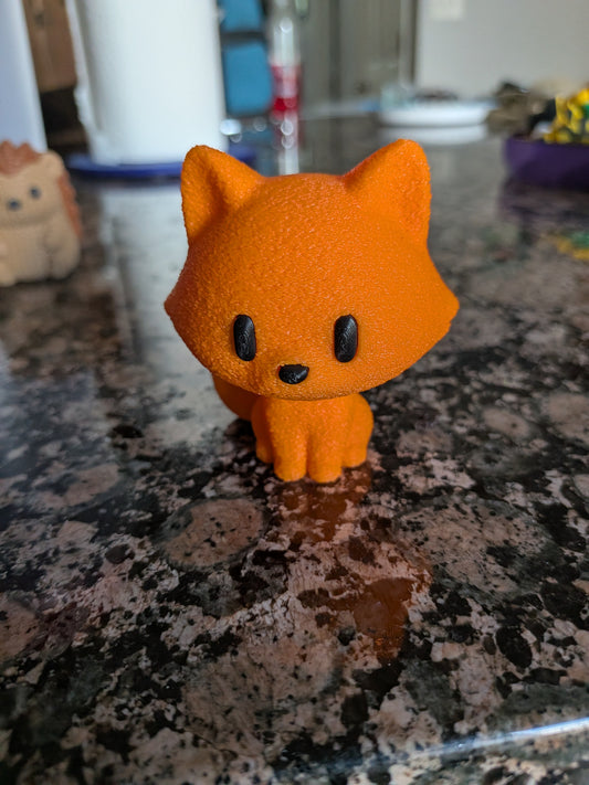 3d printed flocked fox