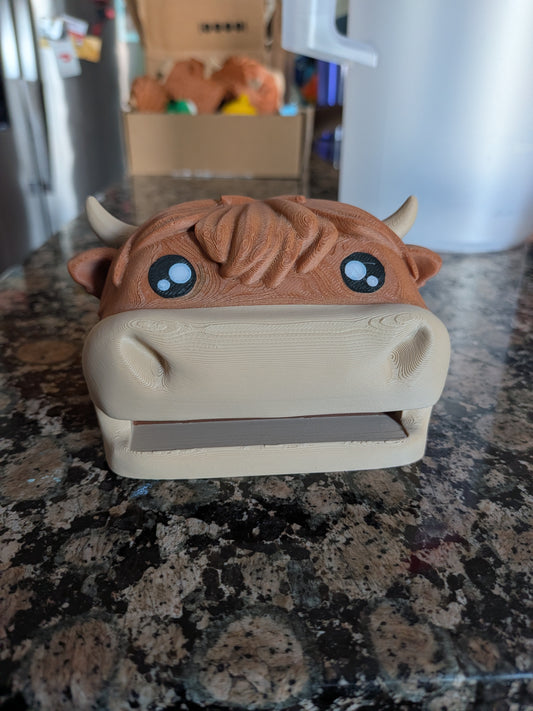 Post it note holder highland cow