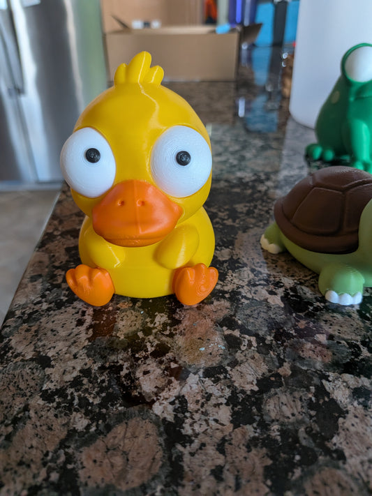 Goofy eyed duck