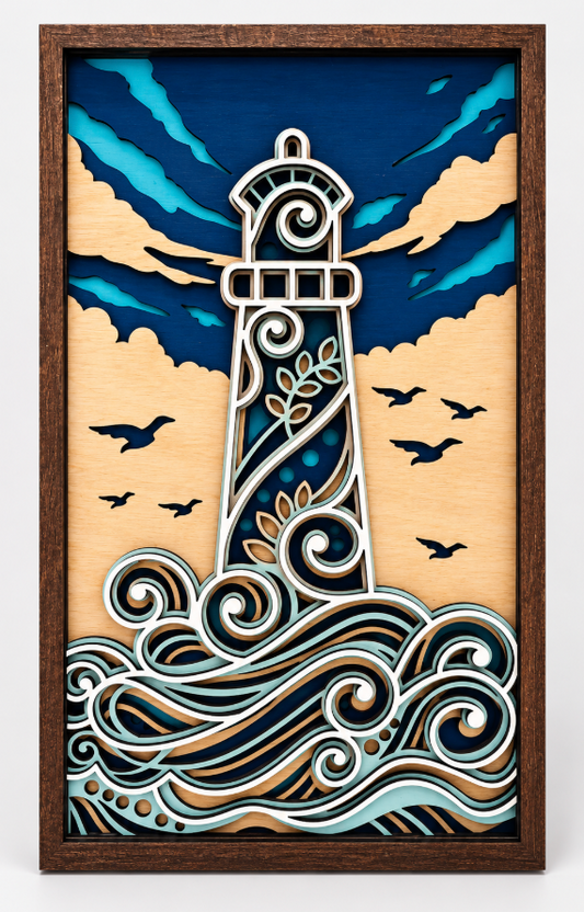 Layered LightHouse - 12x7