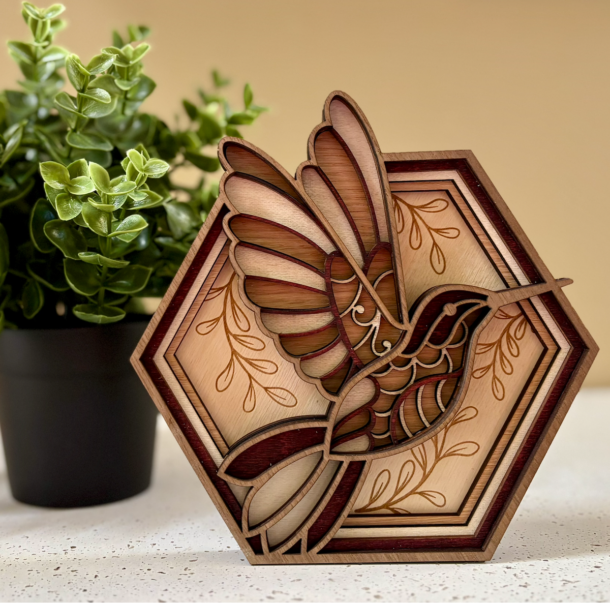 5-layered wooden mandalas