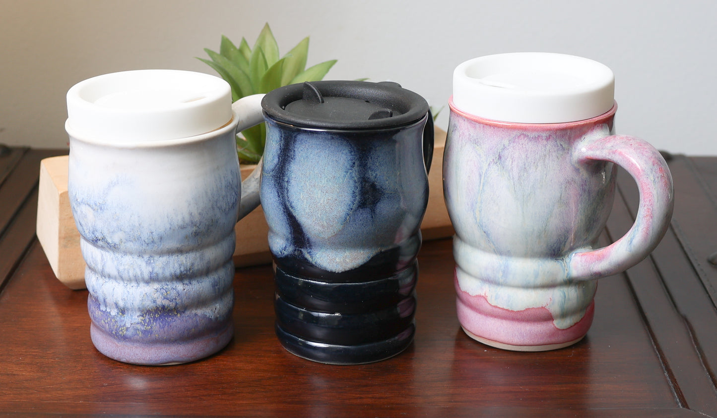 Travel Mugs- Ceramic travel mug with lid