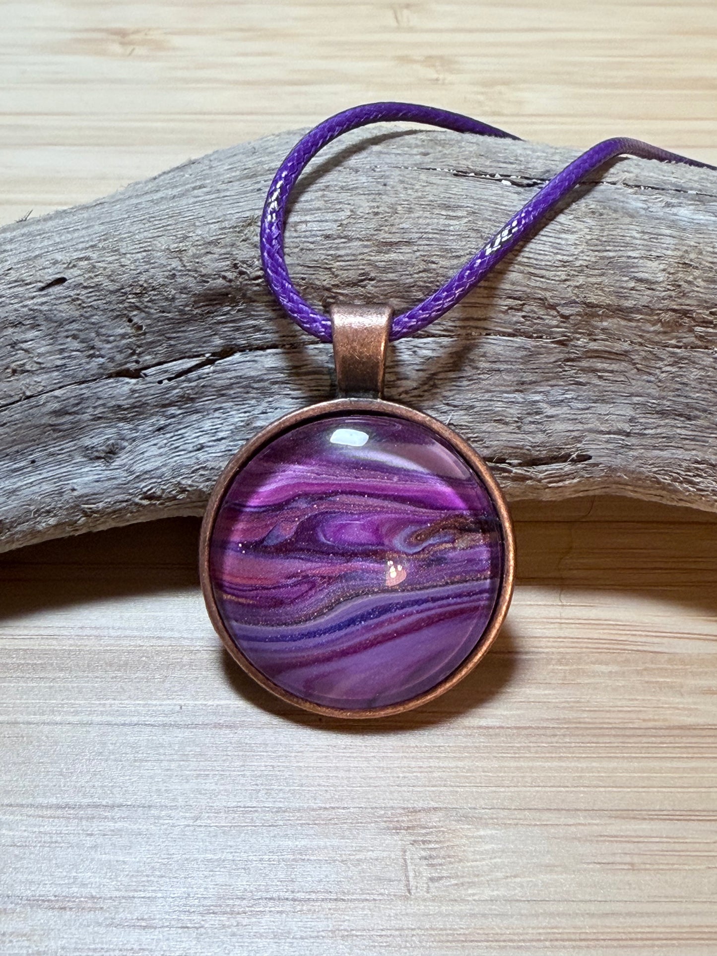 Circle Fluid Art Necklace