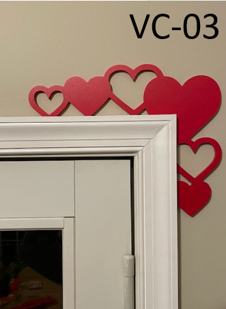 VC-03 Hearts (open/solid) Valentine Door Corner