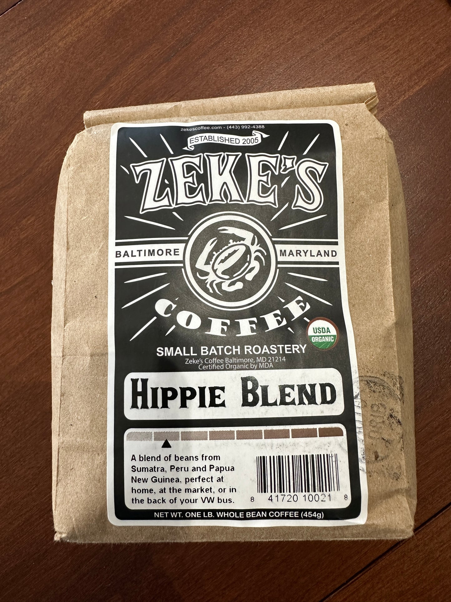 Zekes coffee - 1 lb bags, auto drip ground & whole bean varieties