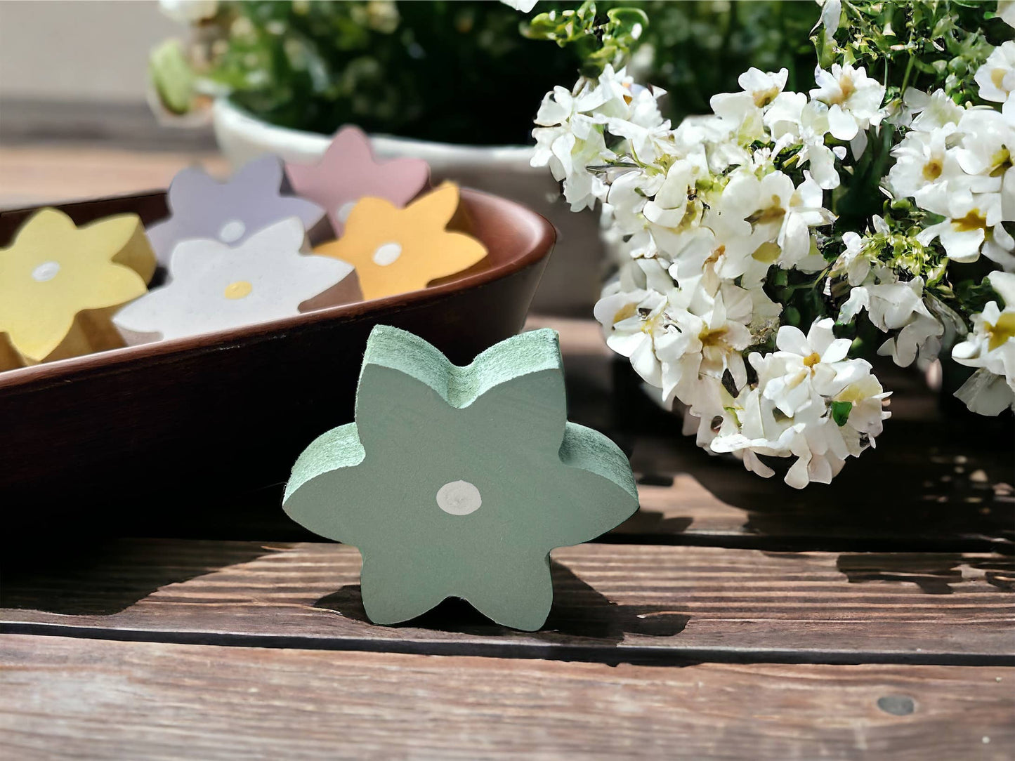 Primitive/Rustic MINI Wood Flowers Bowl Fillers