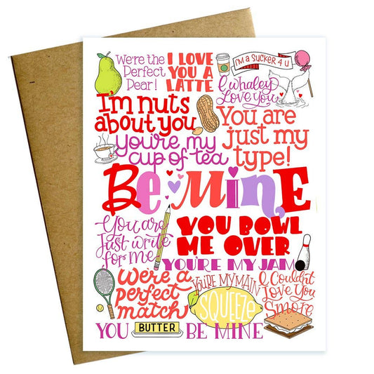 Be Mine Valentine Pun Card