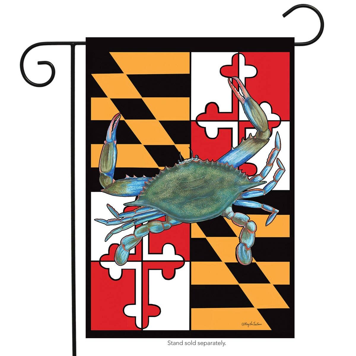 Maryland Crabs Garden Flag