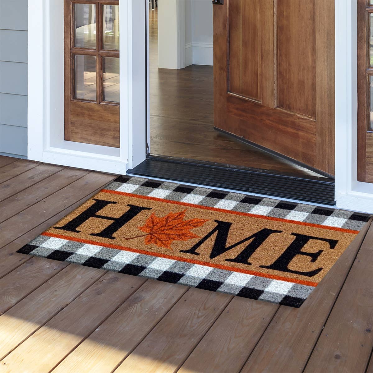 Fall Home Coir Doormat 30" x 18" Indoor Outdoor