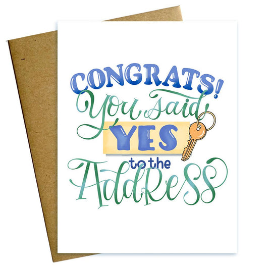 Congrats on Saying Yes to the Address Card