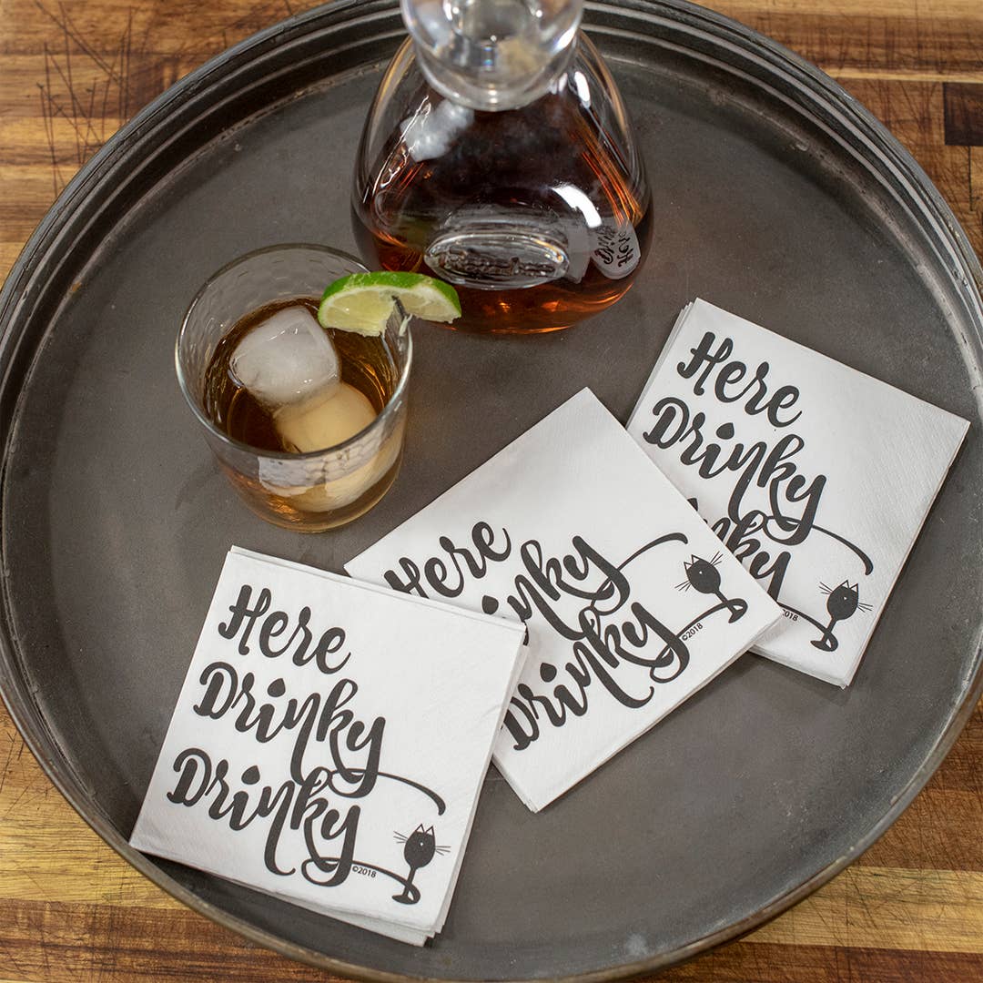 Here Drinky Drinky | Funny Napkins