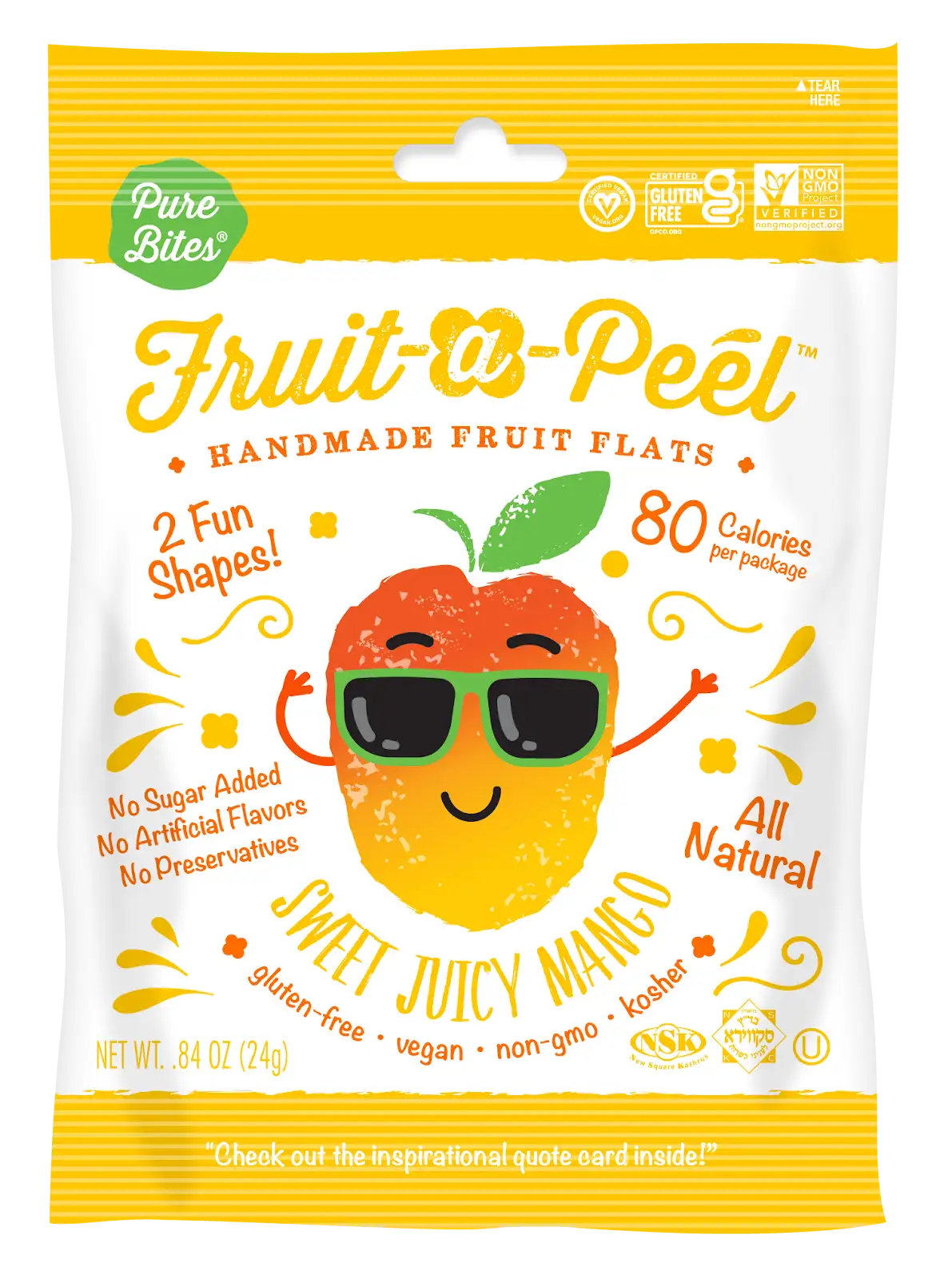 Fruit-a-Peel Sweet Juicy Mango Fruit Flats