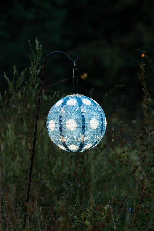 *NEW* Stella Print 12" Globe Solar Lantern - Sapphire Blue