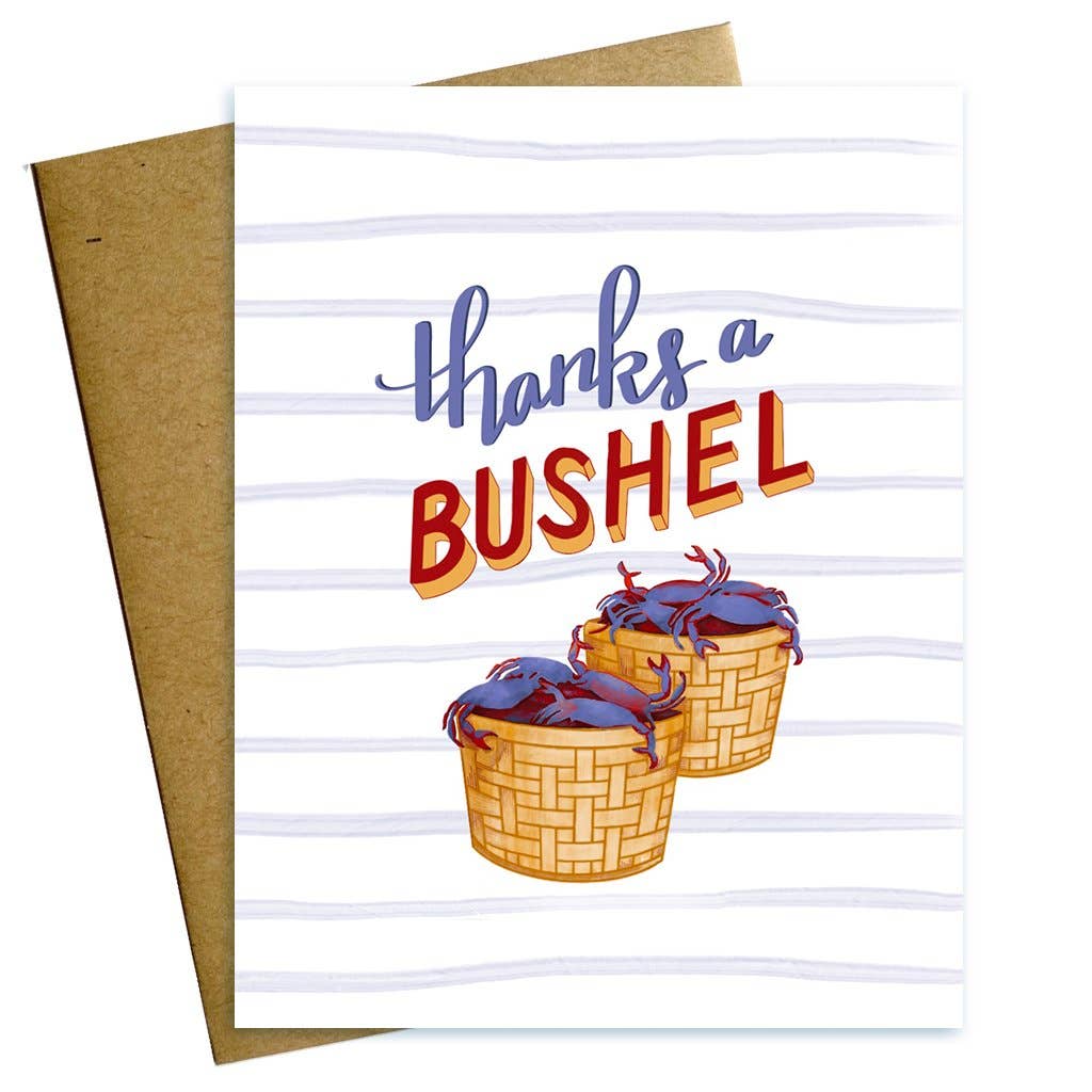 Thanks A Bushel Blue Crab Thank You Card