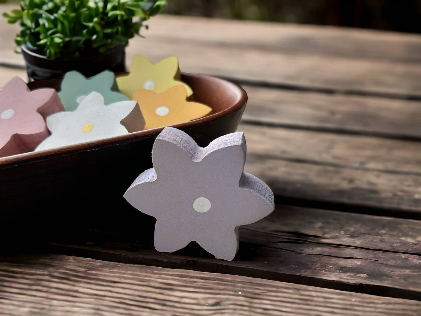 Primitive/Rustic MINI Wood Flowers Bowl Fillers