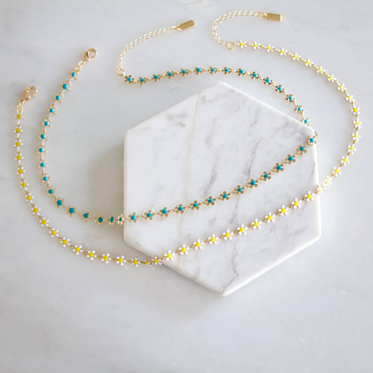 Enamal Flower Necklace