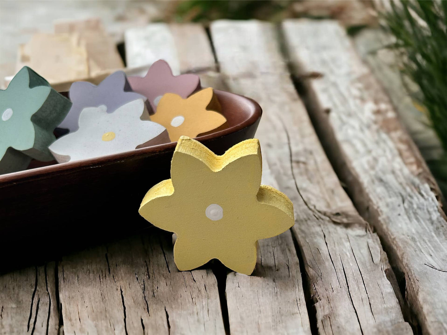 Primitive/Rustic MINI Wood Flowers Bowl Fillers