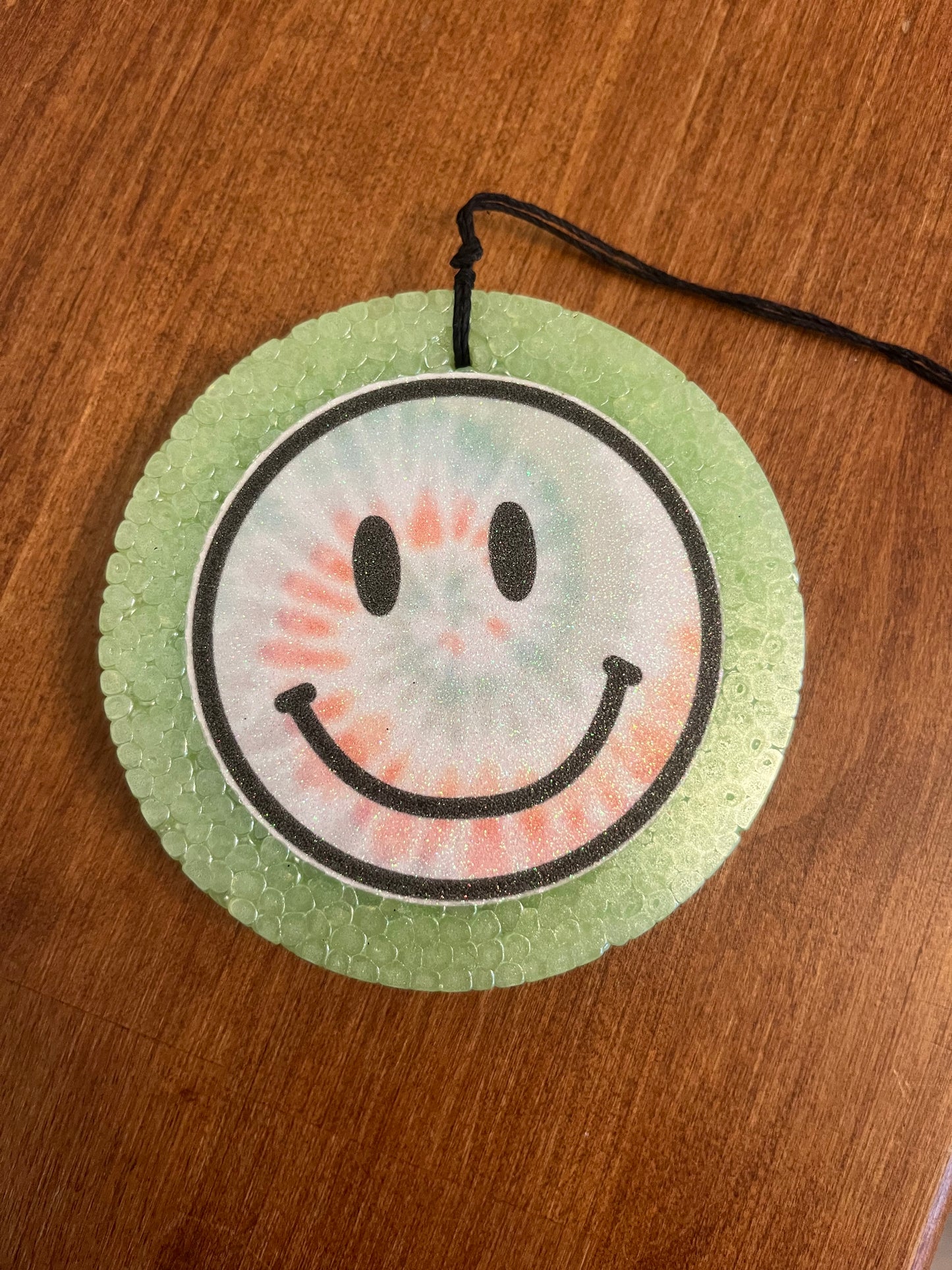 Pastel Tie Dye Smiley-Black Ice