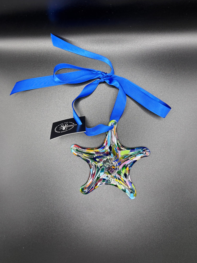 Hand blown glass ornaments and starfish