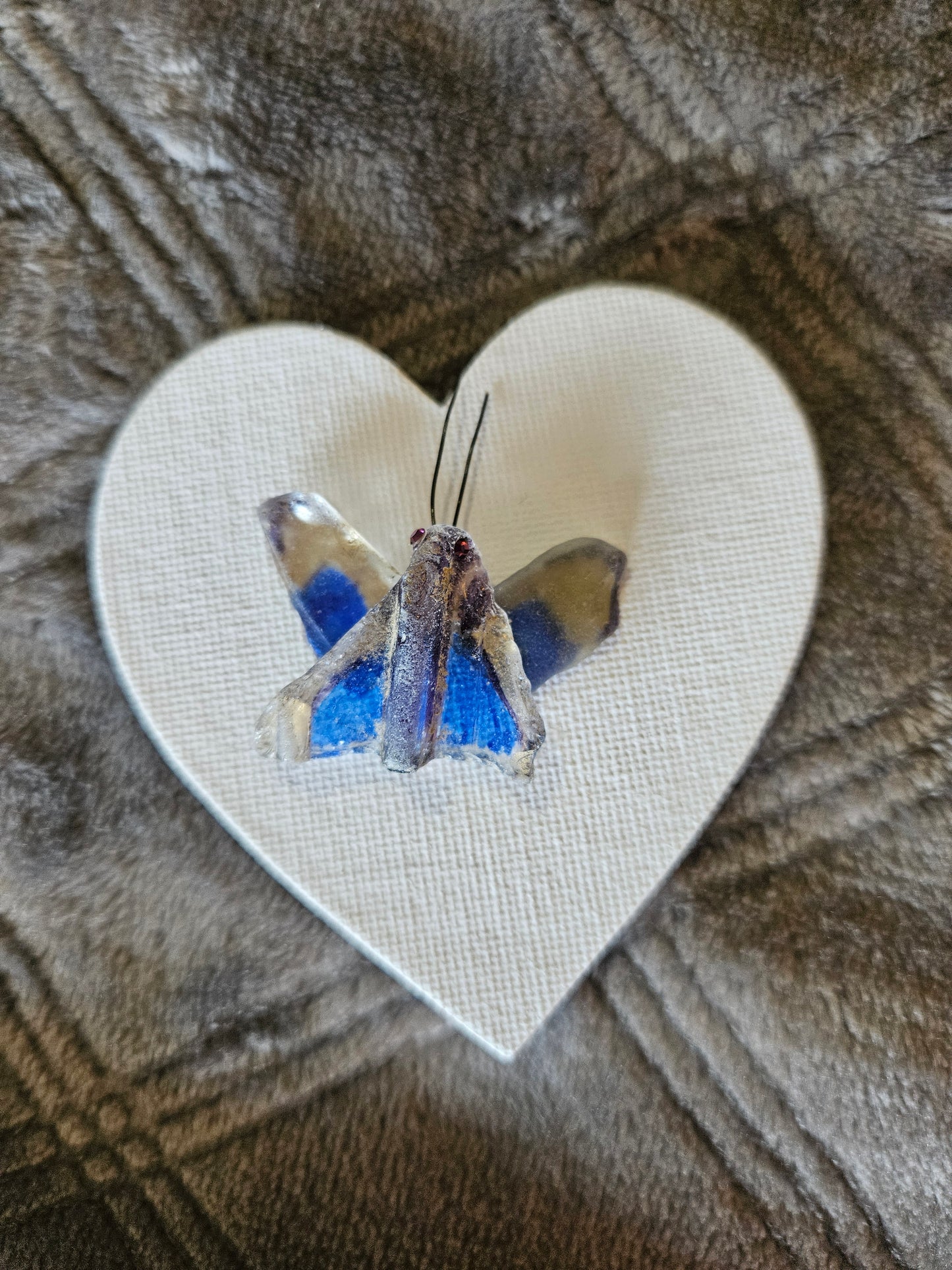 Blue Butterfly: Sea Glass Magnet